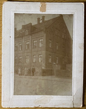 Antique 1900s German Sepia Photo Daniel Heinz Obst Grünwaren Fruit Shop Family picture