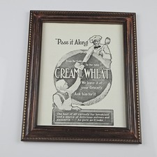 Vintage Style Cream of Wheat Framed Advertising Print Kitchen Wall Decor 10x12 picture