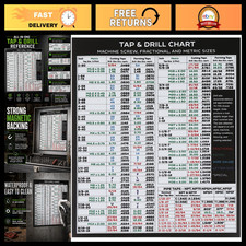 Magnetic Tap Drill Chart - Metric & Fractional Sizes for Machine Screws, Easy Us picture