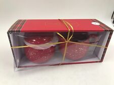 Holiday Ceramic Boxed Red 13oz Cream & 12oz Sugar Set of 2 CC02B30024 picture