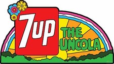 SEVEN UP RAINBOW FLOWERS 7UP SODA POP SOFT DRINK 36