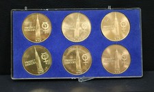 1961 1962 1963 Project Mercury Series Nasa Set Of 6 Medallions #2187D-3 picture