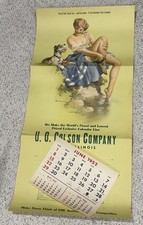 1952 Pin Up Calendar Dog & Girl Sundblum Artist Colson Paris Illinois NOT Common picture