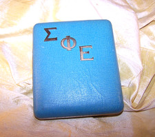 VINTAGE Sigma Phi Epsilon fraternity foldable picture frame, Greek letters OLD picture