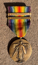 US WWI WW1 Victory Medal Somme Offensive Defensive Sector Bars picture