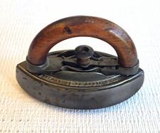 Antique Enterprise Polishing Sad Iron detachable wood handle picture