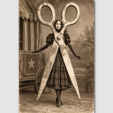 Odd Strange Costume Woman Vintage Photo Print Oddity Halloween Odd Victorian 243 picture