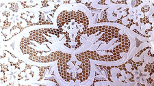Pair of Vintage Antique Handmade Italian Needlepoint Needle Lace Placemats  B385 picture