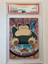 2000 Topps Pokemon #143 Snorlax TV Animation Series 3 PSA 10 ***GEM MINT*** picture