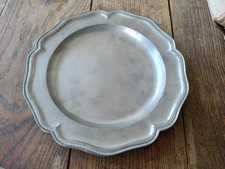 Antique Pewter Plate 1700s Schott 9 Inch Scalloped Edge Philipp 18th Century  picture