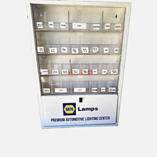 VINTAGE _ NAPA Lamps Automotive Lighting Center Store Display Case White. picture