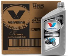 Valvoline 4 Stroke Motorcycle Oil Full Synthetic 20W-50 Case Of 6 Quart picture