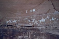 Petroglyph a wall Canyon de Chelly Arizona It considered document - Old Photo picture