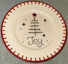 GANZ Holiday Christmas Plate - “Joy” Christmas Tree Ceramic Plate picture
