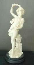 VINTAGE / MCM 1950's ITALIAN YOUNG BOY PUTTI STATUE SCULPTURE / 20 1/2
