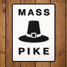 MASS PIKE Massachusetts Turnpike Authority Road Sign Freeway Interstate Highway picture