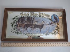Rare 1991 Wildlife Collection Pabst Blue Ribbon WHITETAILS Deer Mirror 28.25