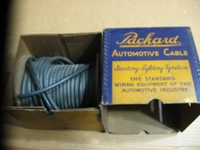 Antique 1940s Display Box PACKARD AUTOMOTIVE CABLE Spool n Box W Wire Spark Plug picture