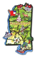 Mississippi The Magnolia State Artwood Jumbo Fridge Magnet picture