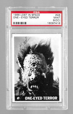 1966 TOPPS LOST IN SPACE CARD #48 ONE EYE TERROR PSA 9 OC LOW POP GIANT CYCLOPS picture