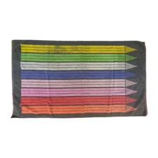 Vintage Brazilian Beach Towel Stripe Colorful Terry 44