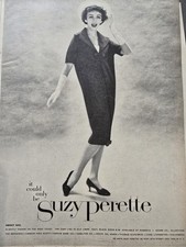 1958 Women's Suzy Perette Silk Linen Dress Vintage Fashion Ad picture