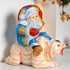 Santa Riding a Polar Bear 9.5