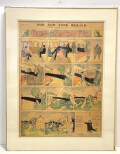 Antique Dream of the Rarebit Fiend Comic Strip NY Herald 1913 Winsor McCay picture