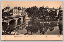 c1920s Romorantin Bridge Theatre France ND Phot Antique Postcard picture