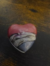 Vtg Nielsen’s Extraordinary Ceramics Heart Trinket Box Pacific Grove CA Abstract picture