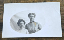 1920s RPPC Oval Vignette Two Women Real Photo Antique Postcard Unposted picture