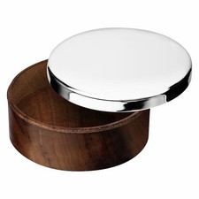 CHRISTOFLE B04255175 LARGE ROUND BOX UNI SILVER PLATED 5 in. picture