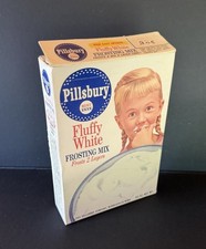 Vintage 1950's Pillsbury FLUFFY WHITE FROSTING MIX Box picture