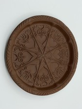 Vintage The Hartstone Shortbread Mold Hearts & Tulips Design 10 inch USA picture