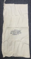 National Savings and Trust Company Washington DC Canvas Money Coin Deposit Bag picture