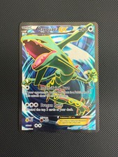 2015 Pokemon XY Roaring Skies Rayquaza EX 104/108 Full Art Ultra Rare LP 104/108 picture
