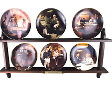 Norman Rockwell's Light Campaign COMPLETE SERIES Plates VHTF Wood Display Shelf picture