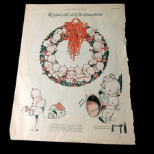 Antique 1927 Rose O'Neill Kewpieville at Christmastime Magazine Print Ad Kewpie picture