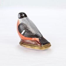 Antique 18th C Figural Battersea Bilston Bird Form Snuff Box or Bonbonniere picture