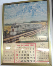 Burlington CB&Q 1944 Calendar 18 x 25 In. aprox picture
