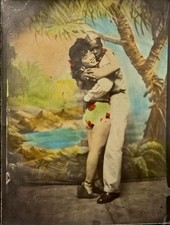 WW 2 African American Sailor Embracing Beautiful Hawaiian Woman picture
