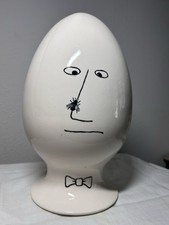 RARE Vintage LaGardo Tackett 1958 Egghead Ceramic Condom Holder ~ Fly On Nose picture