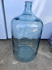 Vintage c.1950s-1970s 5 Gallon Blue Glass Water Cooler Bottle ACES / ASEC 72 GPD picture