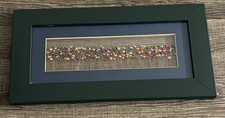 Vintage 3D Dried Flowers Framed Wall Art Shadow Box Style 16.25“ X 8.5“￼ picture