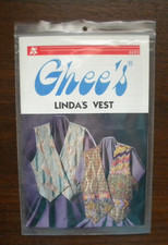 Vintage Ghee's Linda's Vest Pattern Uncut New Old Stock **Size Small- XL** picture