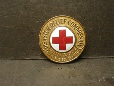 1960's AMERICAN RED CROSS DISASTER RELIEF COMMISSION BADGE-SAN FRANCISCO CHAPTER picture