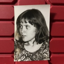 Pretty Polish Woman Looking Sideways 3 1/2 x 5 1/2 Photograph Vintage 1970s picture