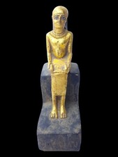 RARE ANTIQUE ANCIENT EGYPTIAN Statue God Imhotep Open Book Scientist 2675 Bc picture