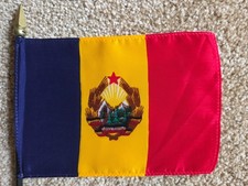 ROMANIA 1965-1989 FORMER FLAG NEW OLD STOCK RARE ORIGINAL VINTAGE FLAG picture