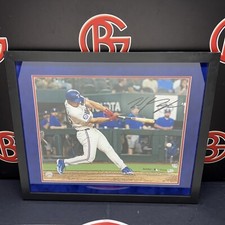 Wyatt Langford Autographed Texas Rangers 16x20 Photo Signed Fanatics COA Framed picture